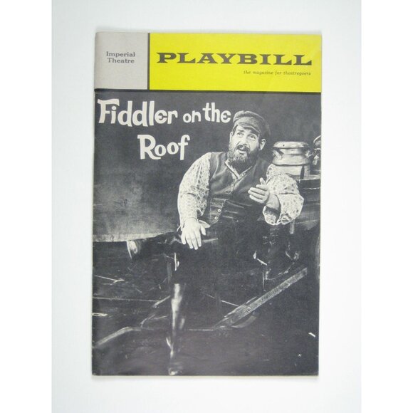 Fiddler On The Roof Playbill Imperial Theatre 1966 Herschel Bernardi Robbins - Picture 1 of 8